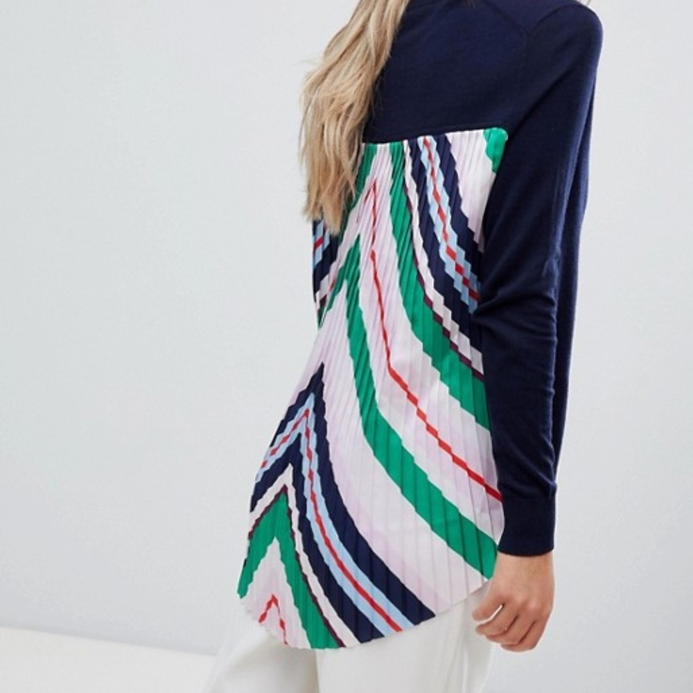 Ted Baker Pleat Back Jumper in Bay of Honour Strip